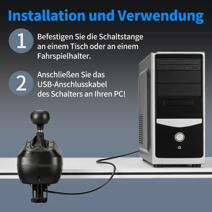 NBCP USB Driving Force Shifters für Rennspiele H Gear Shift für Lenkrad PC