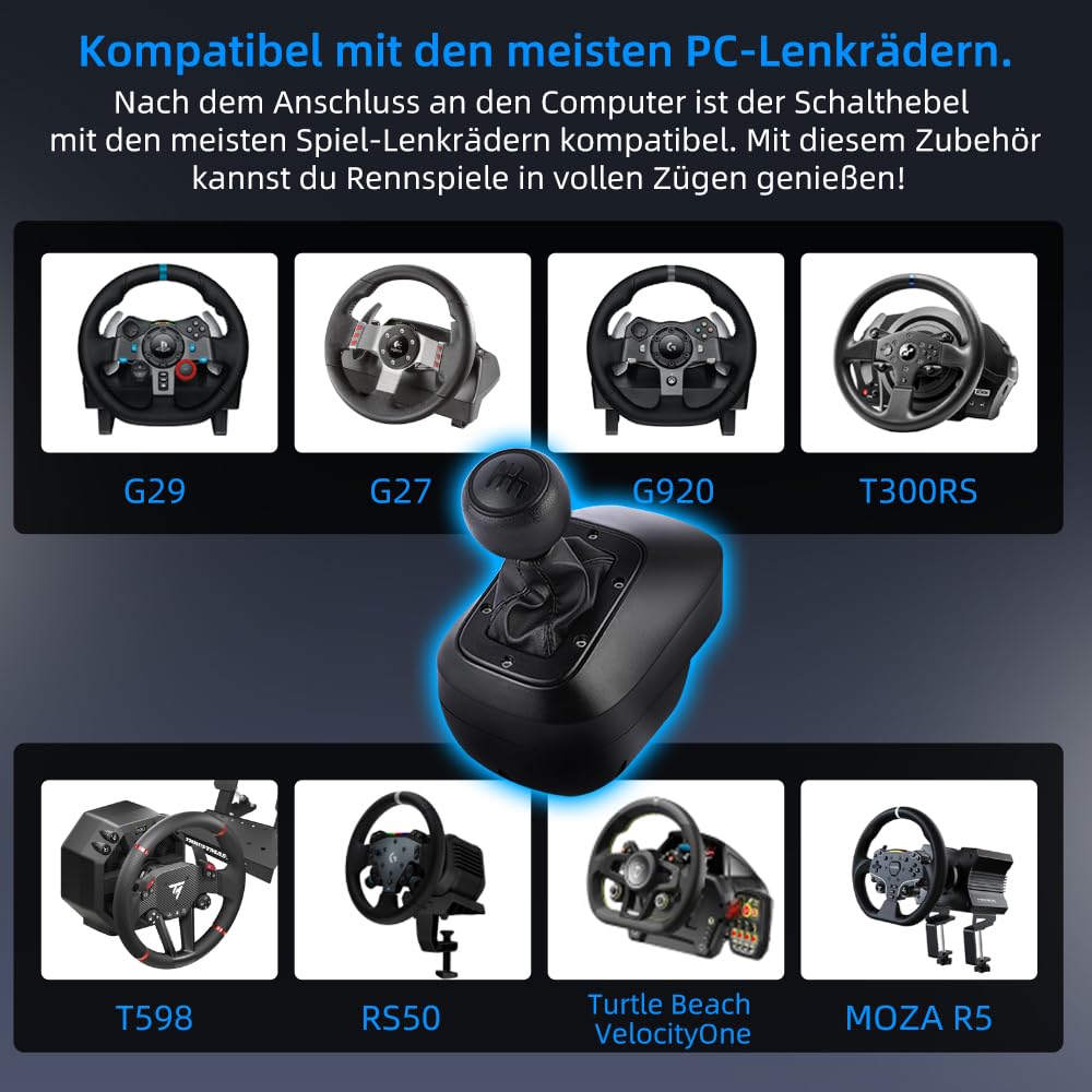 NBCP USB Driving Force Shifters für Rennspiele H Gear Shift für Lenkrad PC