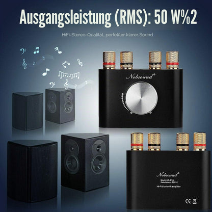 Nobsound Mini Bluetooth 5.0 Digital Power Amplifier HiFi Stereo Verstärker 2.0 Kanal
