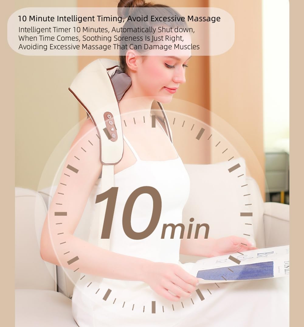 Nackenmassagegerät, Schultern und Rücken mit Wärme, elektrisches Shiatsu-Massagegerät