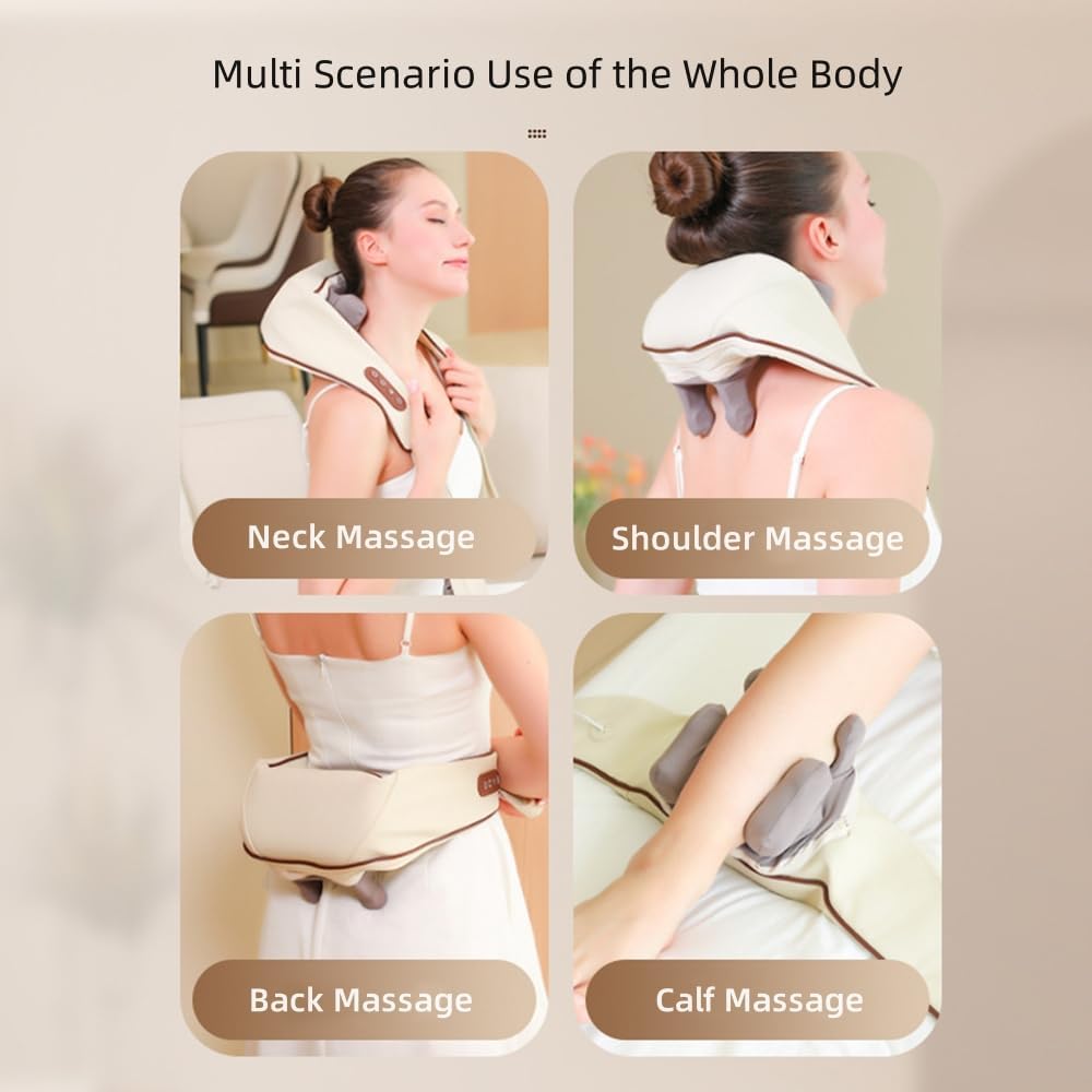 Nackenmassagegerät, Schultern und Rücken mit Wärme, elektrisches Shiatsu-Massagegerät