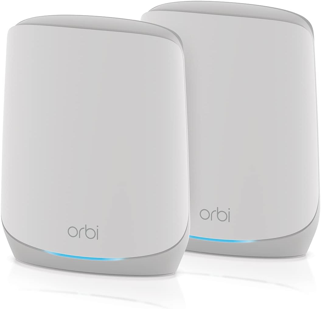 NETGEAR Orbi Tri-Band WiFi 6 Mesh-Netzwerksystem (RBK762S) – Router + 1 Satellit-Repeater