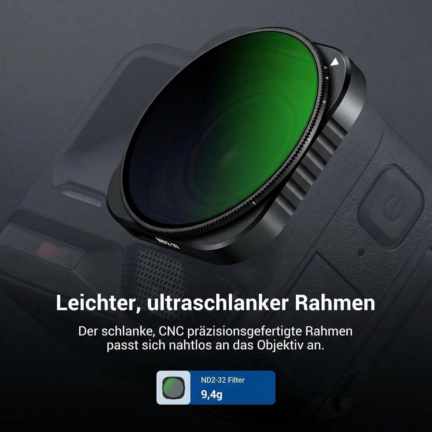 NEEWER Variabler ND Filter kompatibel mit Insta360 Ace Pro/Ace Pro 2
