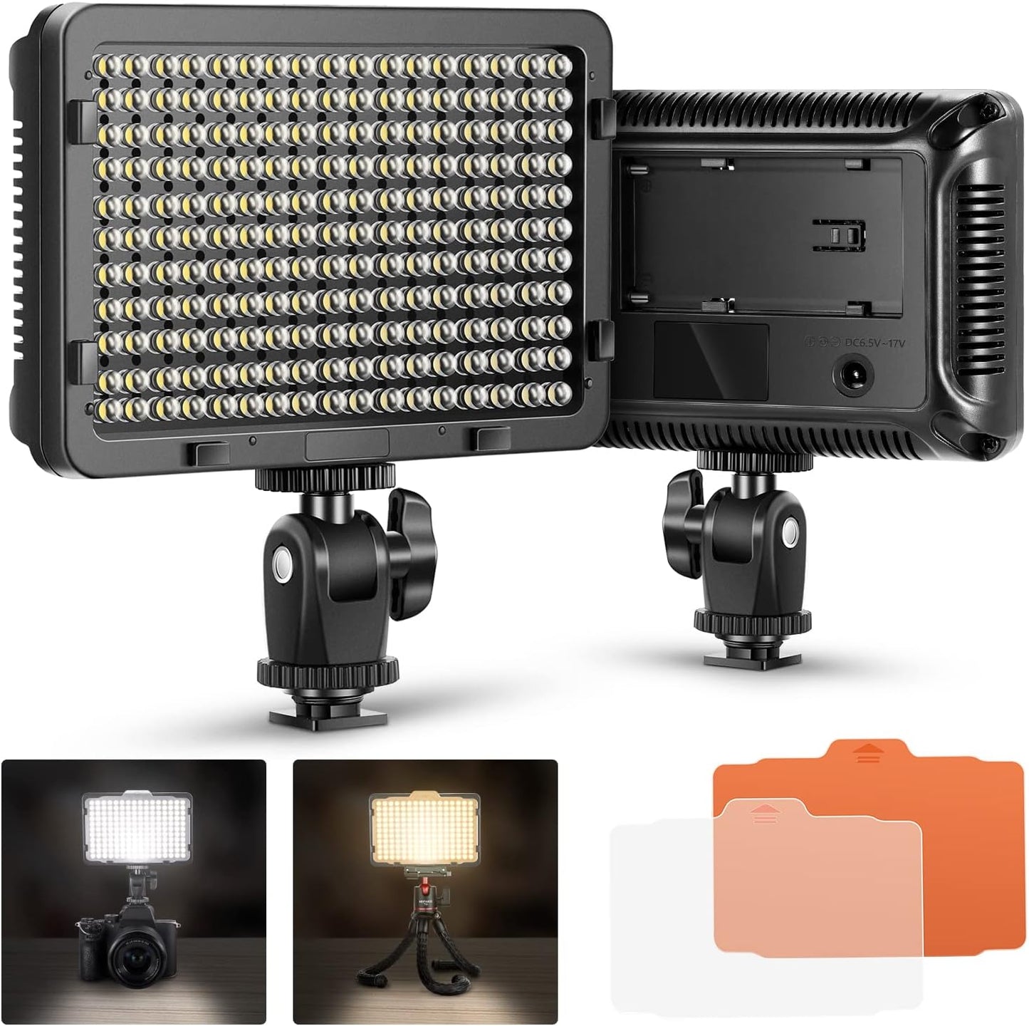 Neewer LED-Video-Beleuchtung 5600 K für Fotostudio ,Kompatibel mit Nikon, Sony / DSLR-Kameras,