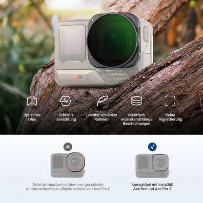 NEEWER Variabler ND Filter kompatibel mit Insta360 Ace Pro/Ace Pro 2