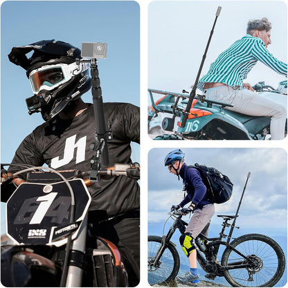 NEEWER Motorrad Kamerahalterung Set, unsichtbarer Selfie Stick für Fahrradlenker, 360°Kugelgelenke,