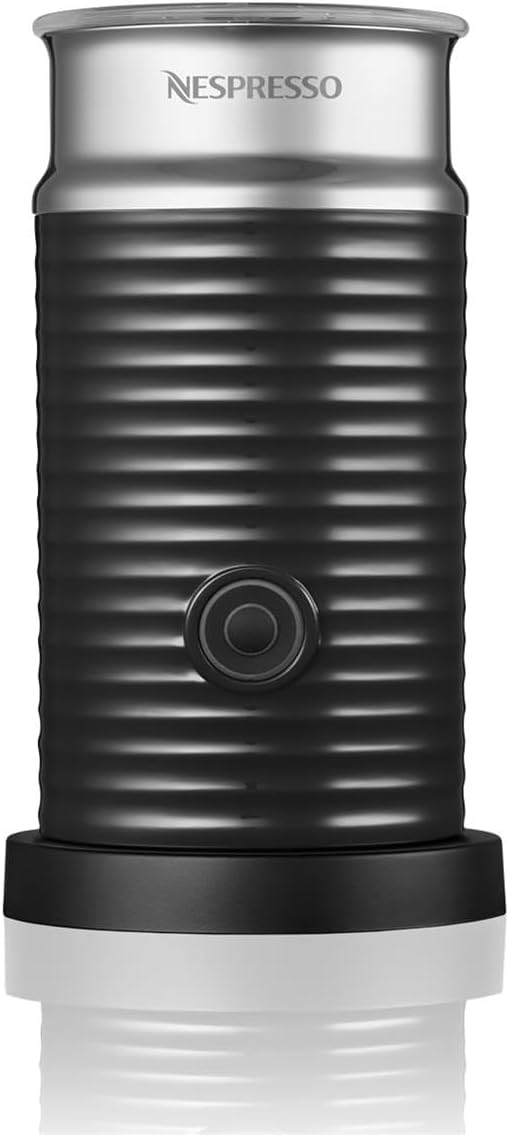 NESPRESSO Aeroccino 3 elektrischer Milchaufschäumer Edelstahl  schwarz 