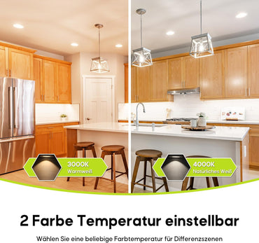 NITENSLAB LED Einbaustrahler 230v 7W 510lm,Spots Deckenleuchte IP44 3000K 6er Set