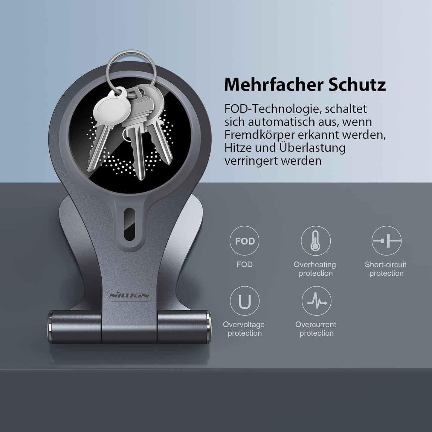 Nillkin MagStand Magsafe Induktive Ladegerät Ständer,Schnelles kabelloses, Grau