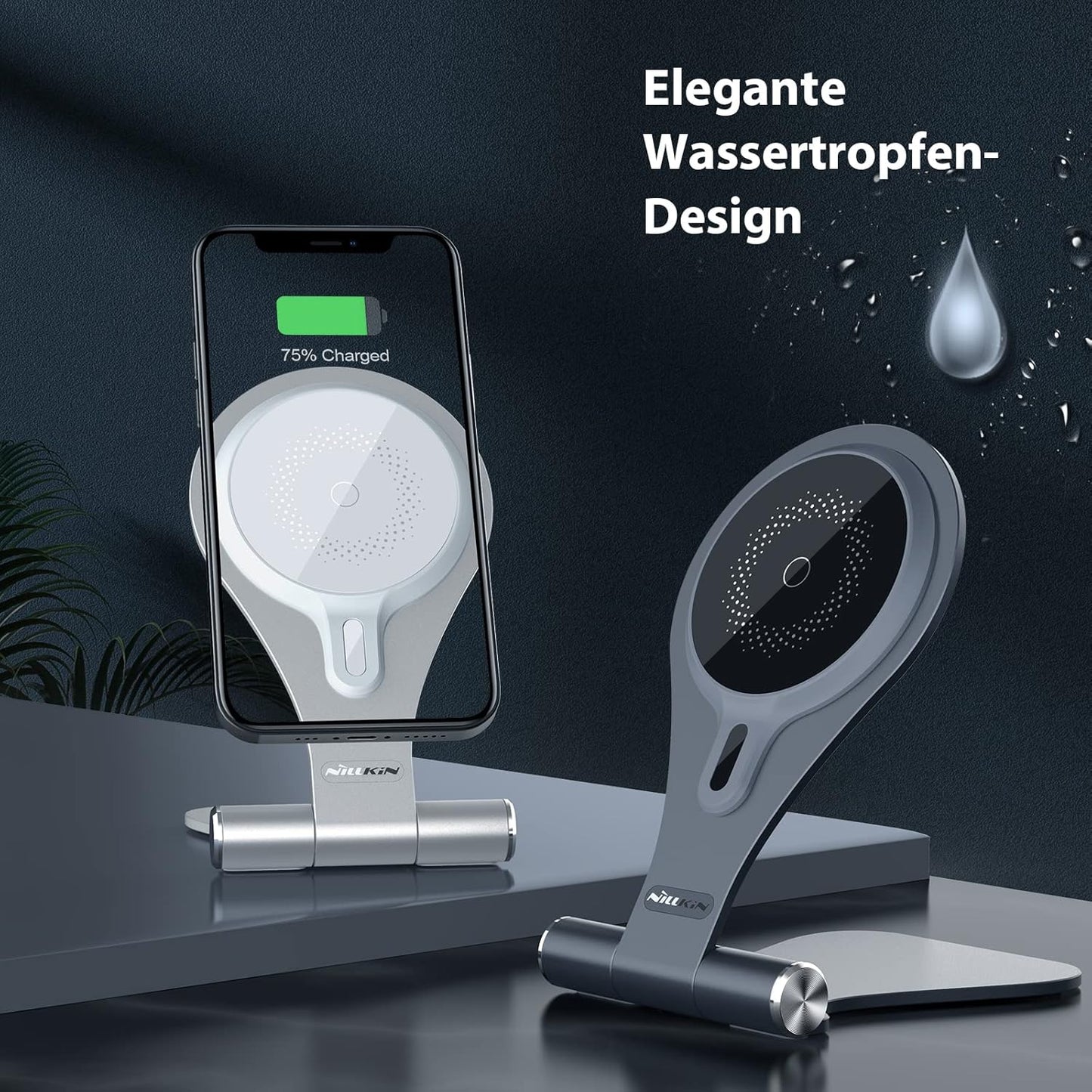 Nillkin MagStand Magsafe Induktive Ladegerät Ständer,Schnelles kabelloses, Grau