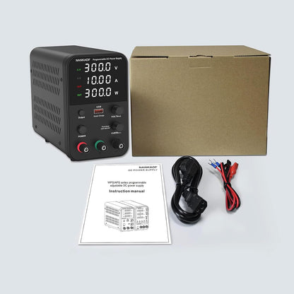 NANKADF Labornetzteil (0-30V,0-10A) mit Kurzschlussalarm /Ausgangsschalter 4-stellige led