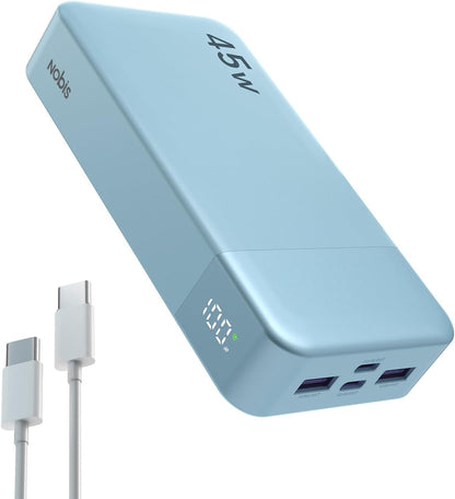 Power bank 20000mAh 45W Schnell Ladegerät Power Bank Ladestation Blau