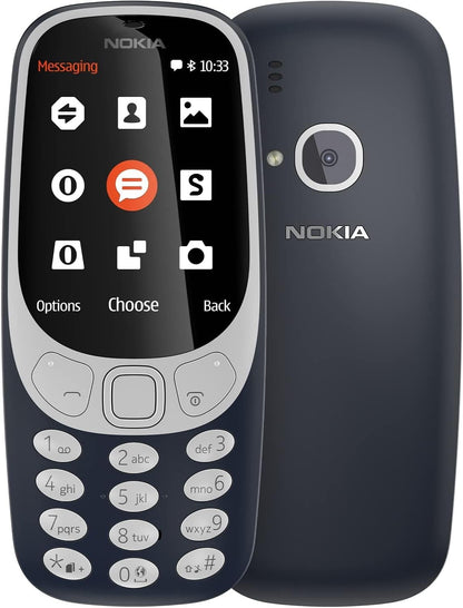 Nokia 3310 2G Vodafone 16GBMobiltelefon (2,4 Zoll Farbdisplay, 2MP Kamera, Bluetooth, Radio, MP3 Player, Dual Sim)Dunkelblau