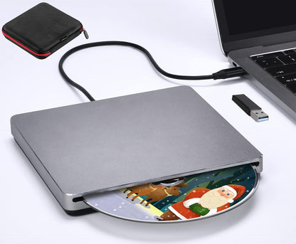 NOLYTH Externes DVD Laufwerk Extern USB für Mac MacBook PC Windows Slot-in