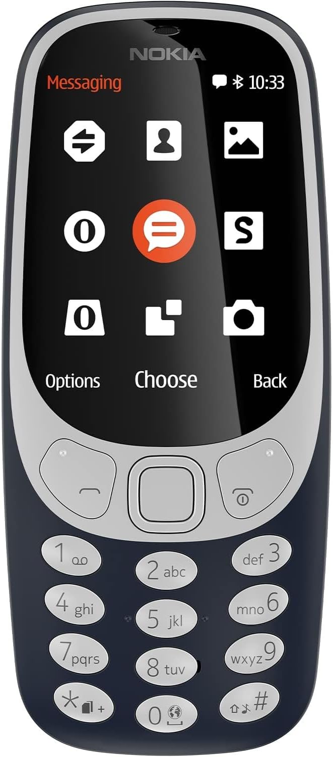 Nokia 3310 2G Vodafone 16GBMobiltelefon (2,4 Zoll Farbdisplay, 2MP Kamera, Bluetooth, Radio, MP3 Player, Dual Sim)Dunkelblau