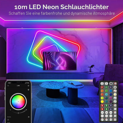 10M Neon LED Strip, Flexible LED Strips, RGB Control with App/Remote,IP65
