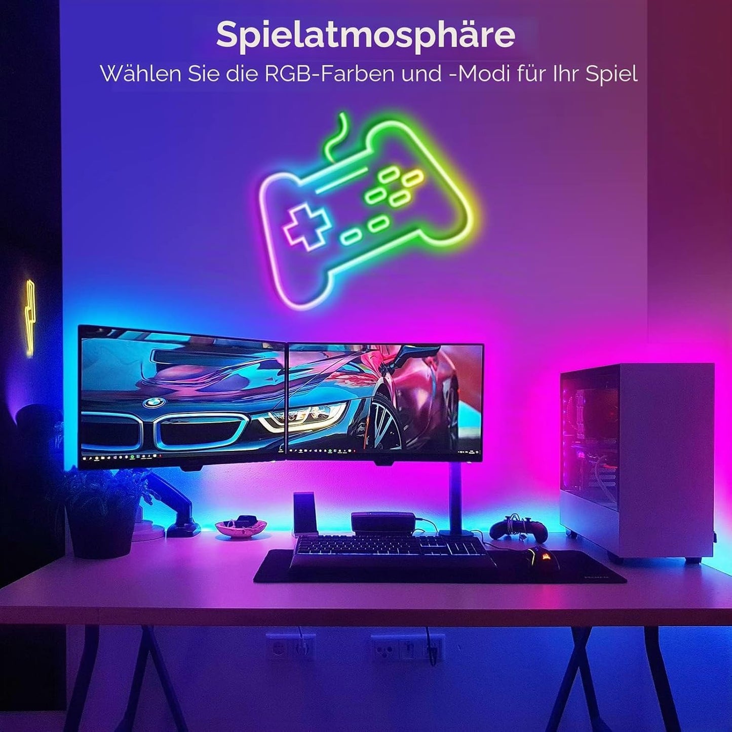 10M Neon LED Strip, Flexible LED Strips, RGB Control with App/Remote,IP65
