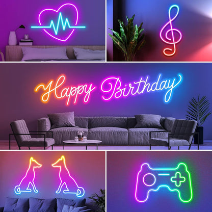 10M Neon LED Strip, Flexible LED Strips, RGB Control with App/Remote,IP65