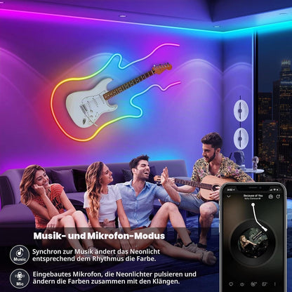 10M Neon LED Strip, Flexible LED Strips, RGB Control with App/Remote,IP65