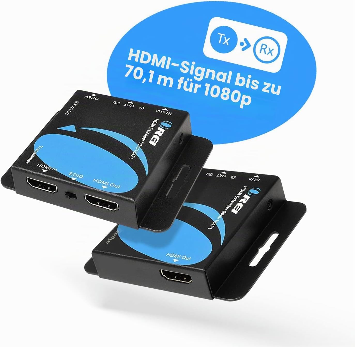 OREI 4K HDMI Over Ethernet CAT6/CAT7 Extender, Extender RJ45 4K @ 30Hz