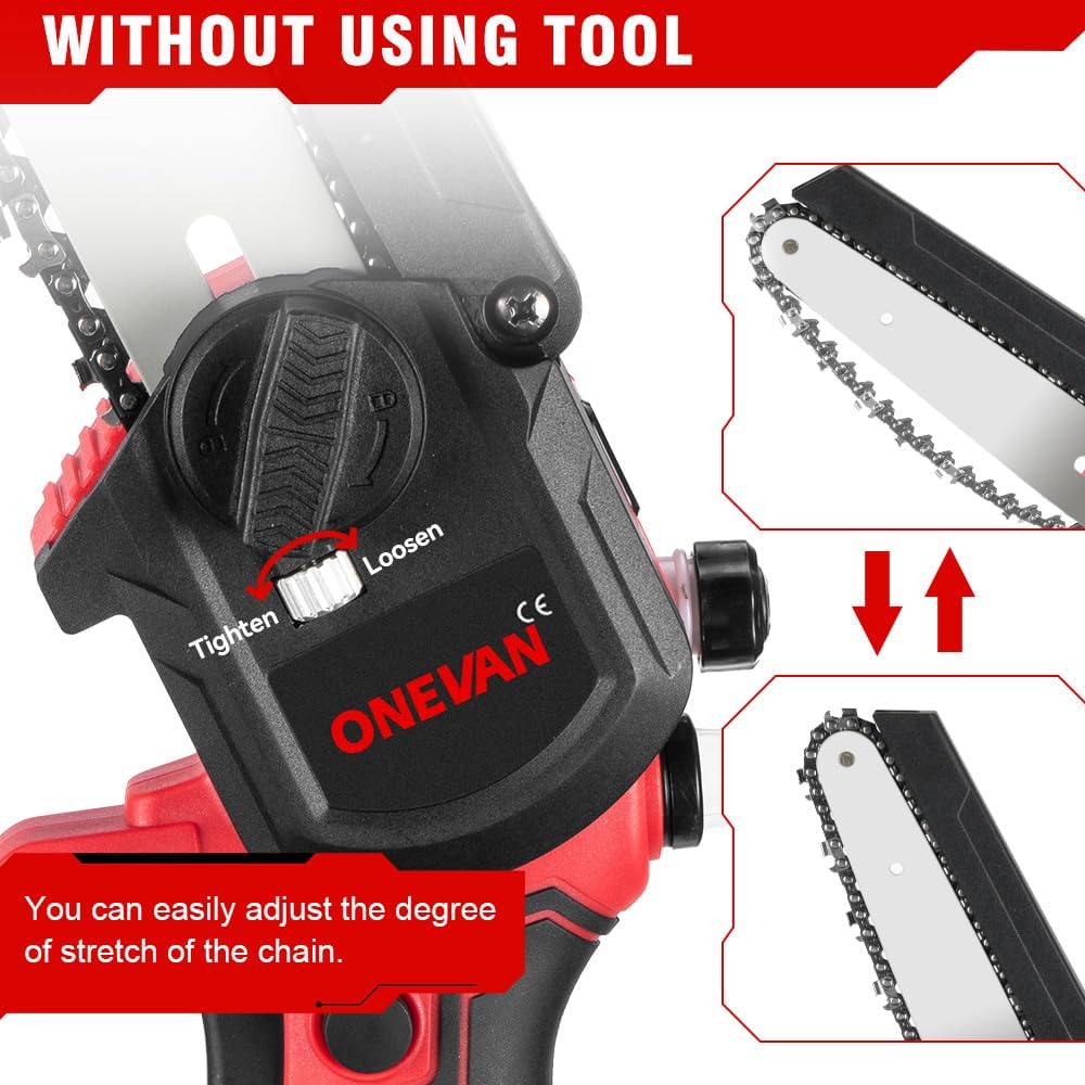ONEVAN Mini pinces à courant avec batterie 21V, 6 pouces, 15 cm, pinces à moteur électrique à main, pinces à batterie, pinces à main pour jardin, accessoires de jardinage en bois