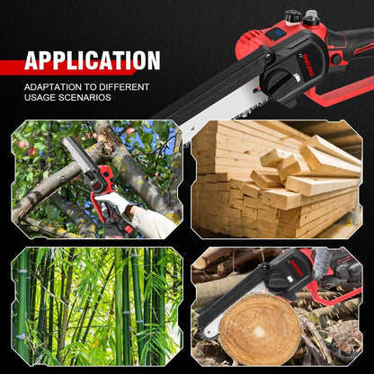 ONEVAN Mini pinces à courant avec batterie 21V, 6 pouces, 15 cm, pinces à moteur électrique à main, pinces à batterie, pinces à main pour jardin, accessoires de jardinage en bois