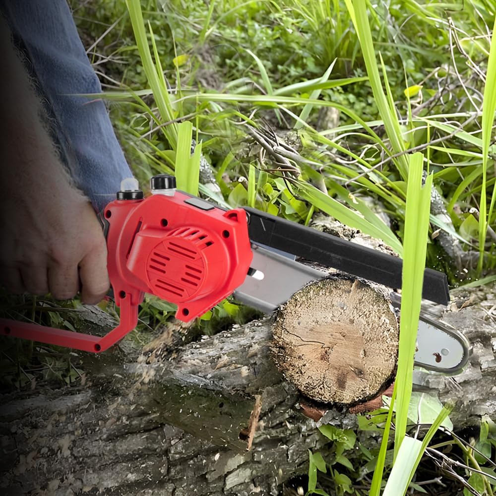ONEVAN Mini pinces à courant avec batterie 21V, 6 pouces, 15 cm, pinces à moteur électrique à main, pinces à batterie, pinces à main pour jardin, accessoires de jardinage en bois
