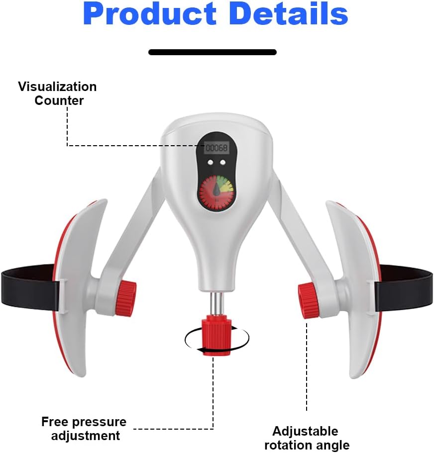 Oberschenkeltrainer, 5 bis 35KG Beckenboden Trainer, Multifunktion Beintrainer mit Intelligenter Zähl