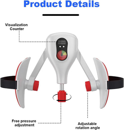Oberschenkeltrainer, 5 bis 35KG Beckenboden Trainer, Multifunktion Beintrainer mit Intelligenter Zähl