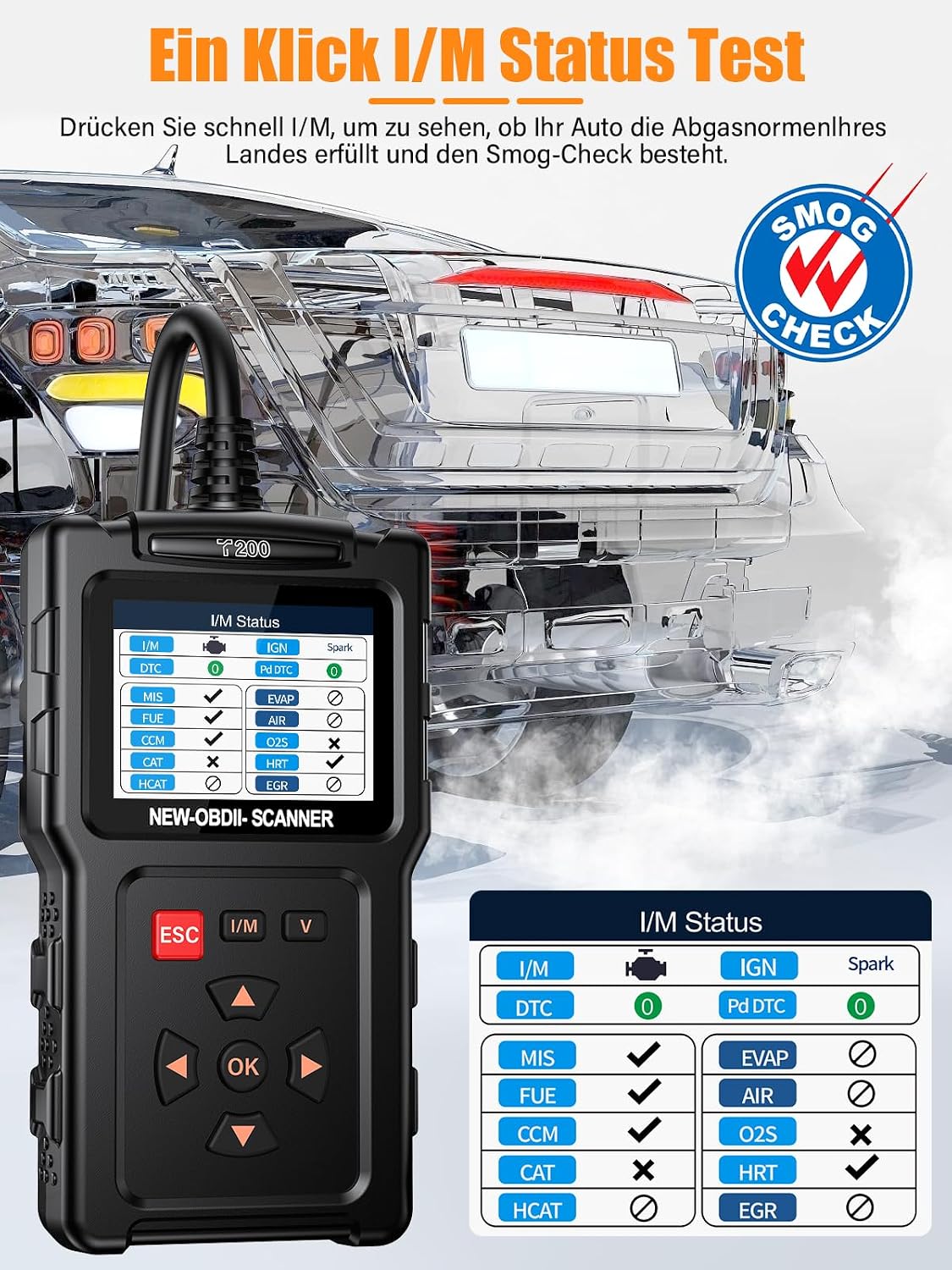 OBD2 Diagnosegerät OBD Auto Diagnose, Universal Auto Auslesegerät,