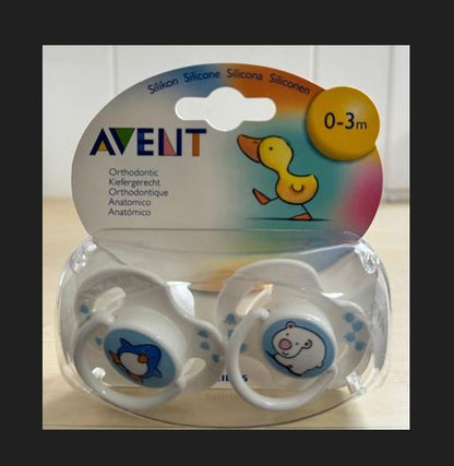 Philips Avent 2er-Pack 0-3 Monate 0-6 Monate Schnuller und 2 Babyflasche