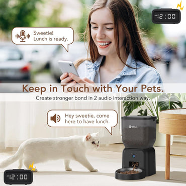 Olfjurk Smart Automatischer Futterautomat Spender für Haustier Katze/Hund  4L
