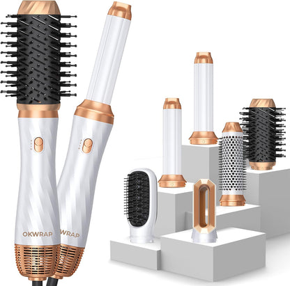 Okwrap Hair Styler Set 6 In 1 Warmluftbürste Thermal Brush Airflow Lockenstab