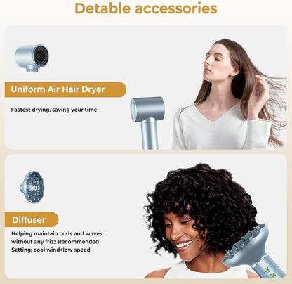 OKWRAP Airstyler, Hair Styler Set 7 in 1 With 110000 U/Min 320 Millions lonic