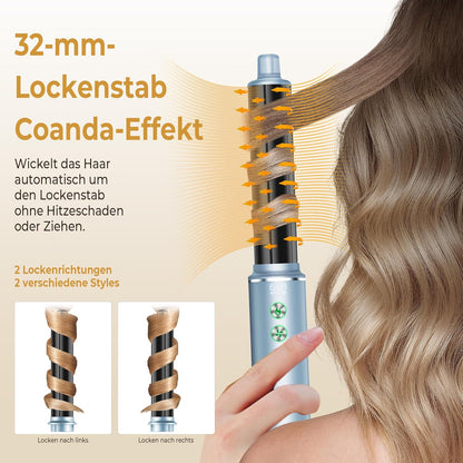 OKWRAP Airstyler, Hair Styler Set 7 in 1 With 110000 U/Min 320 Millions lonic
