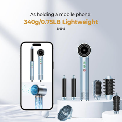 OKWRAP Airstyler, Hair Styler Set 7 in 1 With 110000 U/Min 320 Millions lonic