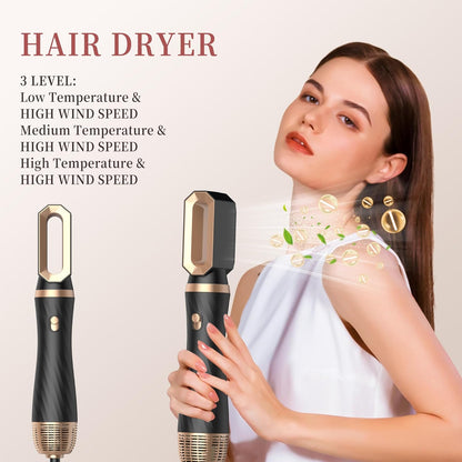 OKWRAP Haarstyler Airstyler set 6 In 1 Mit Rundbürstenföhn  Warmluftbürste