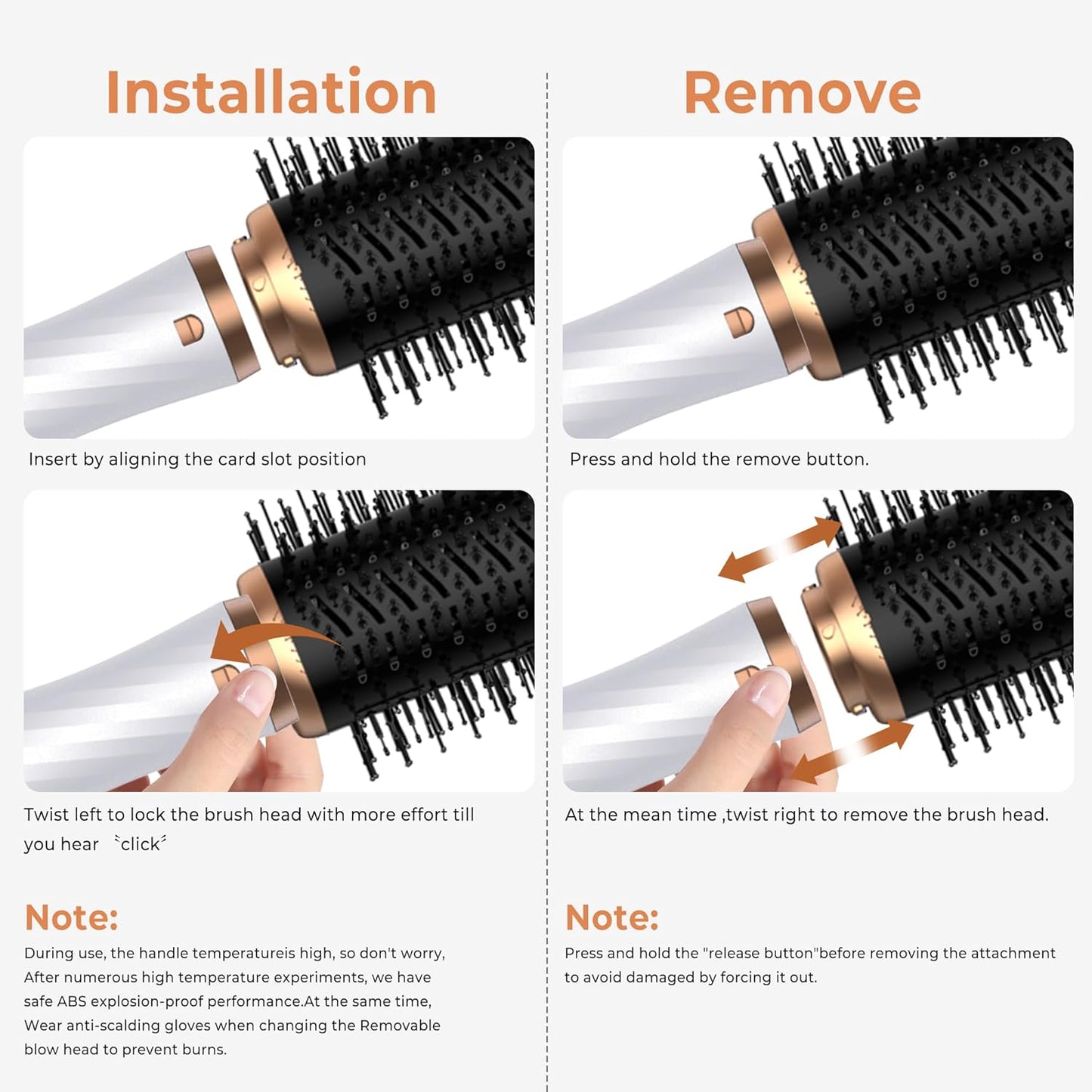 Okwrap Hair Styler Set 6 In 1 Warmluftbürste Thermal Brush Airflow Lockenstab