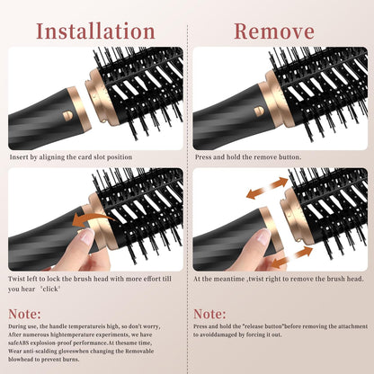 OKWRAP Haarstyler Airstyler set 6 In 1 Mit Rundbürstenföhn  Warmluftbürste