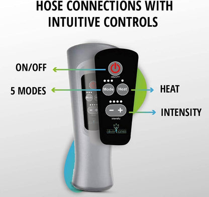 Oliver James Beinmassagegerät für Durchblutung und Entspannung mit Wärme - Fuß- und Wadenmassage Luftkompression mit Handregler