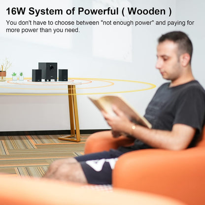 OROW PC Lautsprecher,16W 2.1  mit Subwoofer USB HI-FI Stereo
