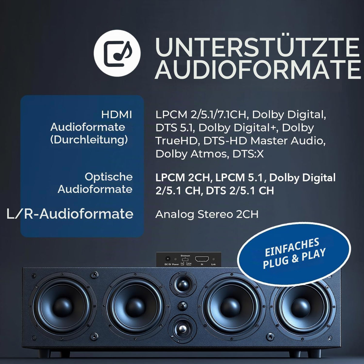 OREI 4K Audio Extractor HDMI UltraHD 4K @ 60Hz 18G HDMI 2.0 Audio Converter (HDA-912)
