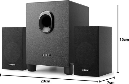 OROW PC Lautsprecher,16W 2.1  mit Subwoofer USB HI-FI Stereo