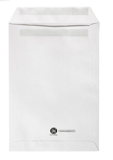 OTTO Office Recycling-Briefumschläge, Versandtschen,  C5 100 g/m² ohne Fenster, selbstklebend - 500 Stück