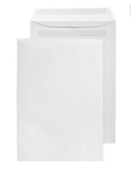 Pochettes de recyclage OTTO Office Nature, C4 100 g/m² avec fenêtre, autocollantes - 250 pièces 