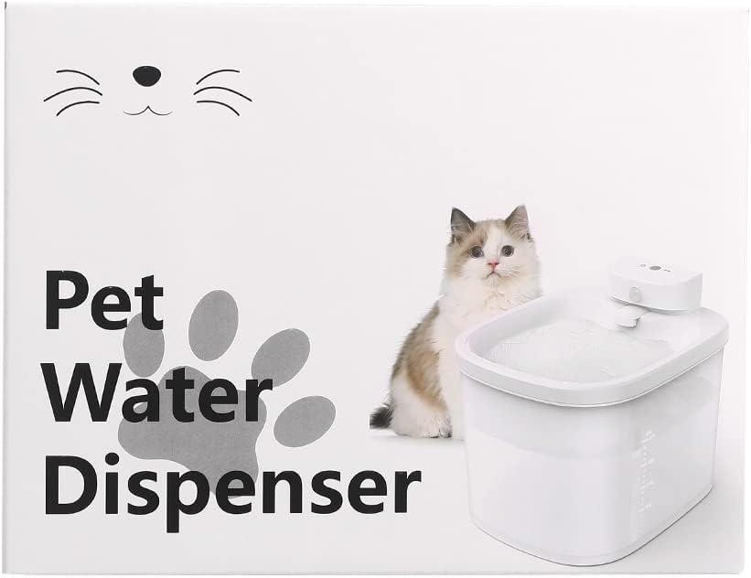 OUKNAK Katzenwasserbrunnen, kabellos, 2,2 LP Haustierwasserbrunnen