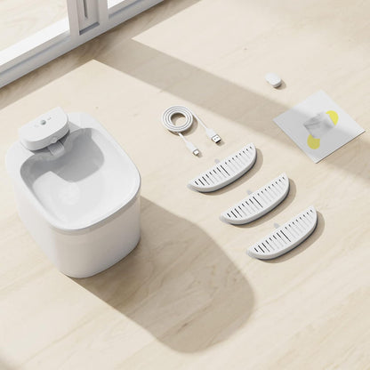 OUKNAK Katzenwasserbrunnen, kabellos, 2,2 LP Haustierwasserbrunnen