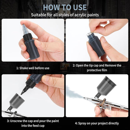 Ovaga Airbrush-Kit, wiederaufladbar, kabellos, Airbrush-Kompressor,Airbrush-Set, tragbar, kabellos,