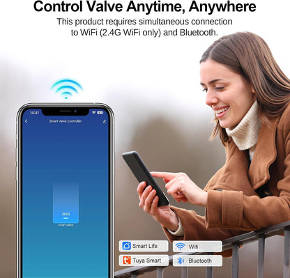 Ventilation d'eau intelligente Wi-Fi et Bluetooth, contrôle Wi-Fi, compatible avec Alexa, Google et les applications iOS/Android