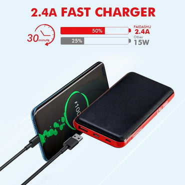 PAIDASHU 2-Pack Power Bank Portable Charger 10600mAh, PD20W 22.5W
